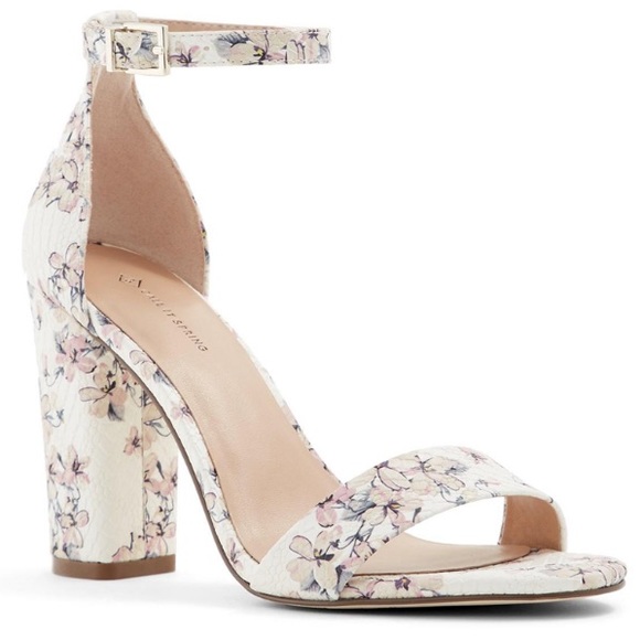 Call It Spring Shoes - Call It Spring Vegan Floral Block Heel Sandals